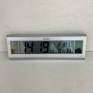 【SEIKO】 セイコー 温度・湿度計付き ハイブリッドソーラー電波時計 電波時計 SQ420Sの画像1
