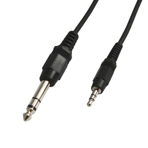  audio conversion cable 3.5mm stereo Mini plug ( male ) - 6.3mm stereo standard plug ( male ) 1m VM-SS-1m