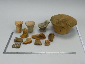 y38 土器 縄文土器 弥生土器 土師器 把手 広口鉢 陶片 破片 まとめて 発掘品 鉢 甕