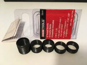 【送料無料】『OEM TOOLS社 THREAD INSERTS』5個 M14-1.25（リコイル、ヘリサート、プラグ穴補修）