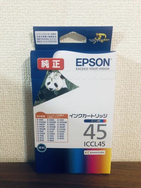 送料無料◆エプソン 純正インクカートリッジ パンダ ICCL45 カラー4色一体型 期限:2024.11 新品