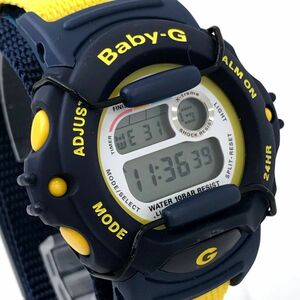 新品 CASIO カシオ BABY-G ベビーG べビージー X-treme 腕時計 BG-340XB-9 クオーツ デジタル ネイビー イエロー カレンダー 動作確認済