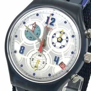 新品 Swatch スウォッチ サッカー W杯 フランス大会 限定モデル 腕時計 クオーツ コレクション コレクター クロノグラフ 電池交換済 動作OK