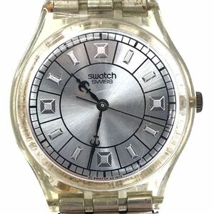 Swatch スウォッチ 腕時計 クオーツ アナログ ラウンド コレクション コレクター シルバー 蛇腹ベルト 新品電池交換済 動作確認済み