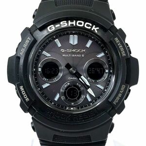 CASIO カシオ G-SHOCK ジーショック 腕時計 AWG-M100BW-1 電波ソーラー アナデジ アナログ ラウンド ブラック マルチバンド6 動作確認済