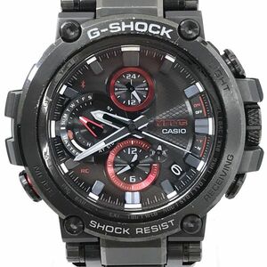 超美品 CASIO カシオ G-SHOCK ジーショック MT-G 腕時計 MTG-B1000B-1 電波ソーラー タフソーラー マルチバンド6 ブラック レッド 動作OK