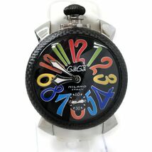 GaGaMILANO ガガミラノ MANUALE 48 マヌアーレ 腕時計 手巻き 機械式 メカニカル アナログ シースルーバック ホワイト 動作確認済_画像2