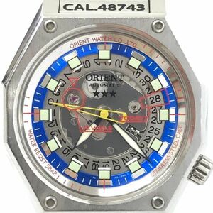 レア ORIENT STAR オリエント スリースター ガンダム 腕時計 CAL.48743 ERAJ－CO CA 自動巻き アナログ オクタゴン 機械式 動作確認済み