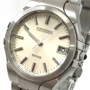 CITIZEN シチズン EXCEED ジ エクシード 腕時計 A690-T001220 クオーツ アナログ ラウンド シルバー 箱付き 電池交換済み 動作確認済み