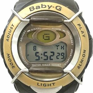 CASIO カシオ BABY-G ベビージー 腕時計 BGM-120GT クオーツ デジタル ラウンド ブラウン ナイロンベルト 電池交換済み 動作確認済み