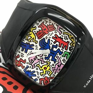 美品 KEITH HARING キース ヘリング odm 腕時計 DD100A-60 クオーツ コレクション 個性的 スクエア カラフル アート 電池交換済 動作確認済