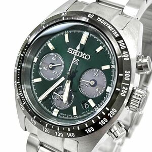 新品 SEIKO セイコー PROSPEX プロスペックス スピードタイマー 腕時計 SBDL107 ソーラー コレクション クロノグラフ グリーン 動作OK 箱付