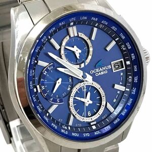 CASIO カシオ OCEANUS オシアナス 腕時計 OCW-T2600-2A2 電波ソーラー タフソーラー マルチバンド6 チタン クロノグラフ ブルー 動作OK