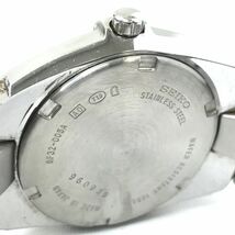 SEIKO セイコー 腕時計 8F32-005A クオーツ アナログ ラウンド ブルー シルバー ウォッチ パーペチュアルカレンダー 10気圧防水 シンプル_画像6