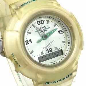 CASIO カシオ G-SHOCK ジーショック 腕時計 AW-500NS クオーツ アナデジ ラウンド 一角クジラ イエロー コレクション 動作確認済み