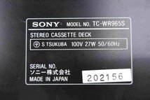 F☆SONY ソニー カセットデッキ TC-WR965S ☆ジャンク品☆_画像7