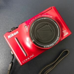 【中古品】Nikon COOLPIX デジカメ S8100 ニコン クールピクス フラッシュレッド コンパクト デジタルカメラ◆No6080