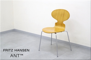 F◆Fritz Hansen フリッツ・ハンセン Ant アントチェア アリンコチェア 3101 ビーチ 4本脚 アルネ・ヤコブセン 椅子 スタッキング可 北欧