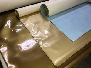  enamel vinyl PVC cloth light blue [50cm per 350 jpy ]