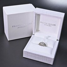 本物 美品 フランクミュラー 定価748,000円 K18ホワイトゴールド ダイヤモンド タリスマン リング 12号 メンズジュエリー 指輪 保存箱付_画像6