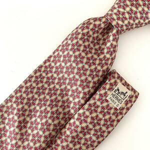  Hermes галстук Италия производства шелк общий рисунок прекрасный товар 