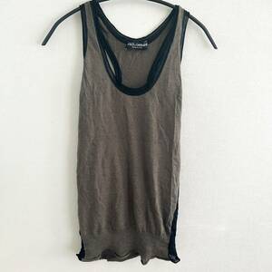 DOLCE&GABBANA cashmere . tank top no sleeve knitted thin 