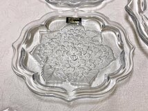 13504/NS-NARUMI GLASS パーティーセット 大皿・銘々皿５枚 未使用 紙箱 硝子食器 デッドストック_画像4