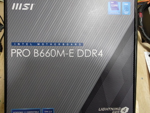 ＃MSI PRO B660M-E DDR4/intel 第12世代 LGA1700/BIOS・Wi10動作確認済み 訳あり中古品