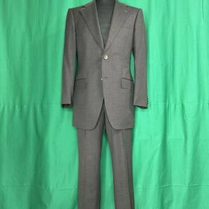 GUCCI グッチ スーツ 上下 セット シングル 2ボタン サイドベンツ 本物 ダークグレー 中古品 Mサイズ相当 サイズ46Rの画像1
