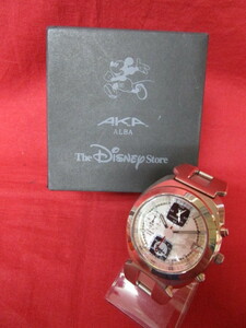[8983]* ограниченный товар SEIKO Seiko Alba Alba AKA кварц наручные часы 1817/2000woruto Disney ограничение сотрудничество Mickey Mouse б/у товар 