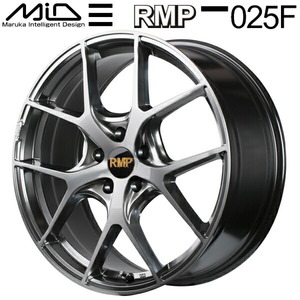 MID RMP 025F ホイール4本 ハイパーメタルコート/ブラッシュドフィニッシュ 8.5J-20インチ 5穴/PCD114.3 インセット+45