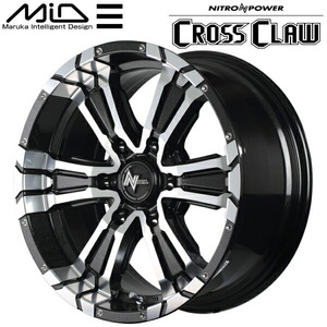 MID ナイトロパワー CROSS CLAW ホイール1本 ブラックメタリック/ミラーカット 6.0J-15インチ 6穴/PCD139.7 インセット+33