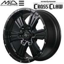 MID ナイトロパワー CROSS CLAW ホイール1本 セミグロスブラック/ピアスドリルド 6.5J-16インチ 6穴/PCD139.7 インセット+48_画像1