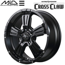 MID ナイトロパワー CROSS CLAW ホイール1本 セミグロスブラック/ピアスドリルド 5.5J-16インチ 5穴/PCD139.7 インセット+20_画像1