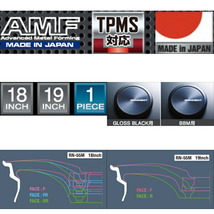 ウェッズスポーツ RN-55M ホイール1本 ブラックブルーマシニング 7.5-18インチ 5穴/PCD100 インセット+45_画像3