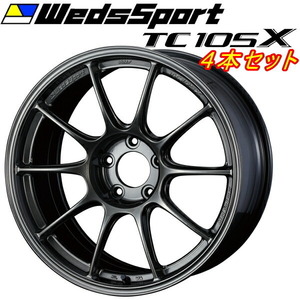 ウェッズスポーツ TC105X ホイール4本 EJチタン 9.5-18インチ 5穴/PCD114.3 インセット+45