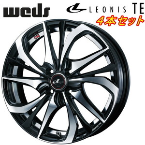 LEONIS TE 16インチ 16x6.0J 4/100 +50 PBMC パールブラックミラーカット