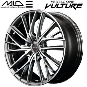 MID VERTEC ONE VULTURE ホイール1本 ハイパーシルバーポリッシュ 7.0J-18インチ 5穴/PCD114.3 インセット+55