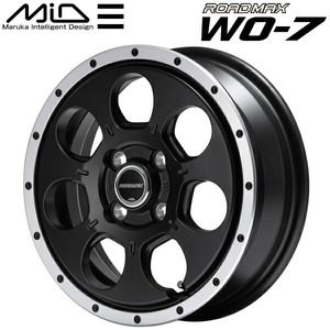 MID ROADMAX WO-7 ホイール1本 セミグロスブラック/フランジDC 6.0J-15インチ 6穴/PCD139.7 インセット+33