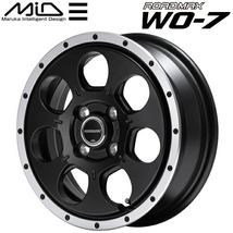 MID ROADMAX WO-7 ホイール1本 セミグロスブラック/フランジDC 5.5J-16インチ 5穴/PCD139.7 インセット+22_画像1