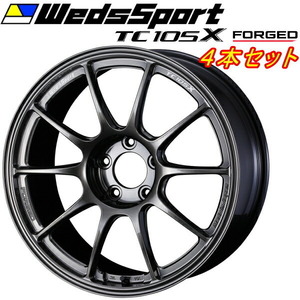 ウェッズスポーツ TC105X FORGED ホイール4本 EJチタン 8.5-18インチ 5穴/PCD114.3 インセット+43