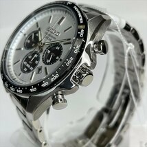 SEIKO セイコー セレクション V175-0FA0 SBPY165 メンズ腕時計 ソーラー クロノグラフ シルバー文字盤 箱付き 稼働品 未使用保管品 新品_画像4