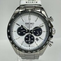 SEIKO セイコー セレクション V175-0FA0 SBPY165 メンズ腕時計 ソーラー クロノグラフ シルバー文字盤 箱付き 稼働品 未使用保管品 新品_画像3