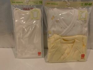 新品未使用　出産準備　写真の右側　コンビ肌着（2枚) セット