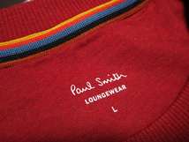 新品 【ポールスミス】 胸アーティストストライプ　スウェット　マルーン系レッド　サイズL　クルーネック　Paul Smith LOUNGEWEAR_画像5