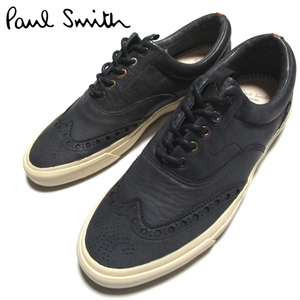 【ポールスミス】 ウィングチップ　レザースニーカー　牛革　ダークネイビー系　UK8（26.5cm） PAUL SMITH JEANS　ジョイックス