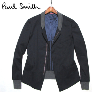 【ポールスミス】 リブデザイン　ジップジャケット　ネイビー　サイズM　ブルゾン　春物　Paul Smith ジョイックス