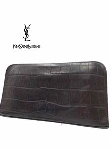 Ivisan Laurent Brown Brown Wallet Crocodile подлинная кожа