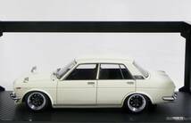 IG 0618 1/18 ダットサン ブルーバード SSS ホワイト 4Dr RSワタナベ RECARO イグニッションモデル Datsun Bluebird SSS (510) White _画像8