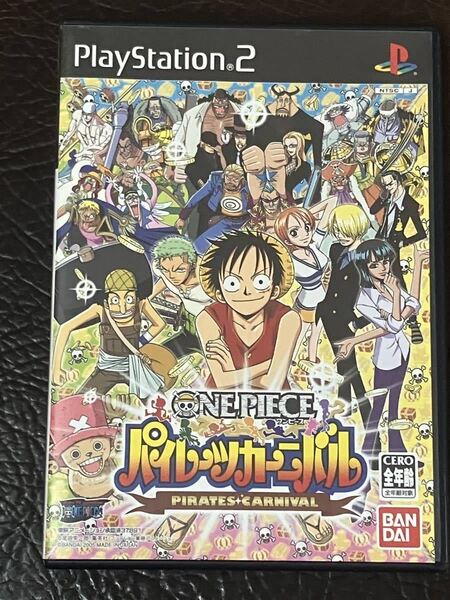 送料無料 PS2 パーティーゲーム ワンピース パイレーツカーニバル ONE PIECE PIRATES CARNIVAL 動作確認済 説明書付き ハガキ・チラシ付き